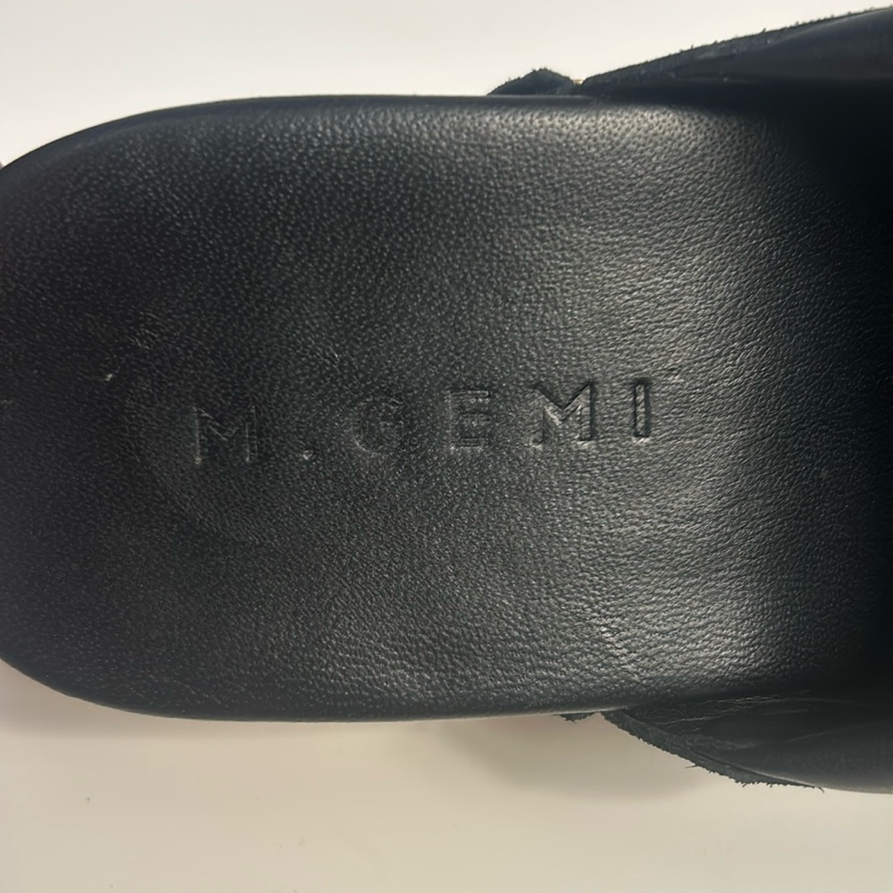 Black Suede Studded Platform Clogs by - Picture 7 of 7